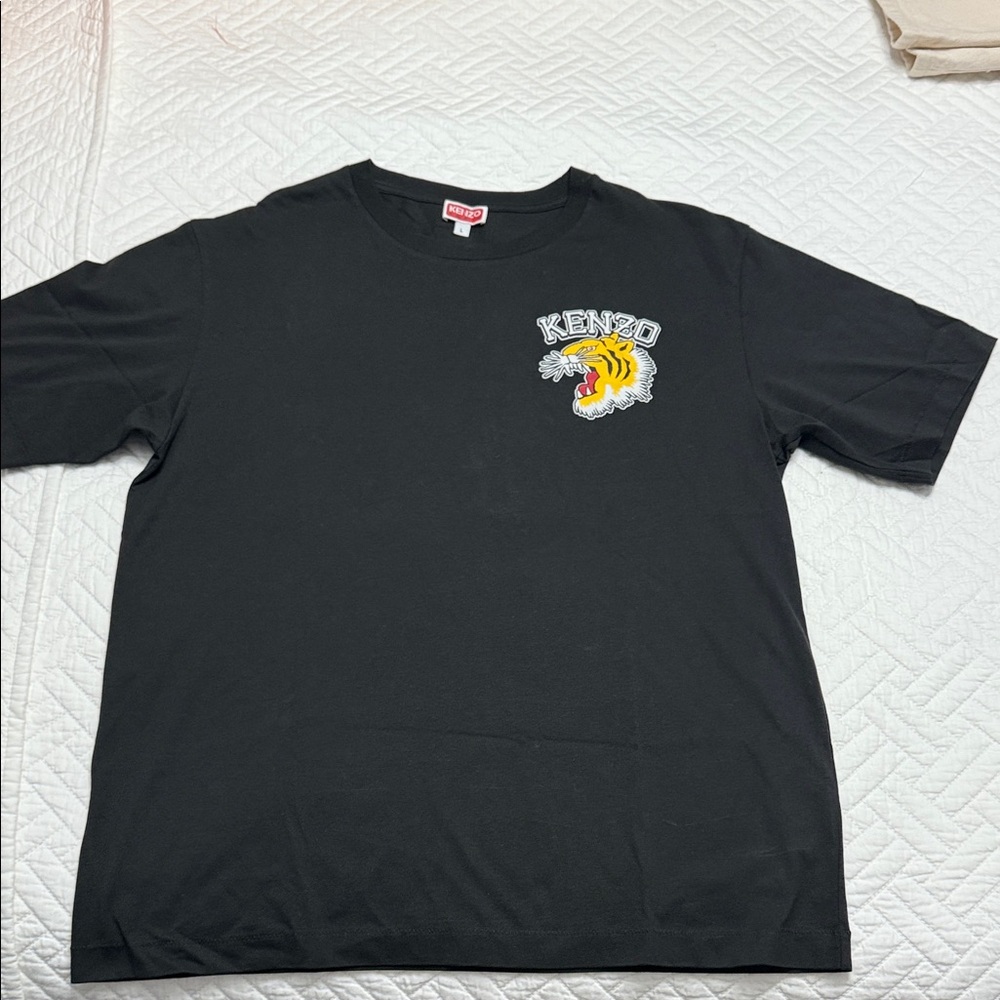 Kenzo Black Tee with Tiger Graphic